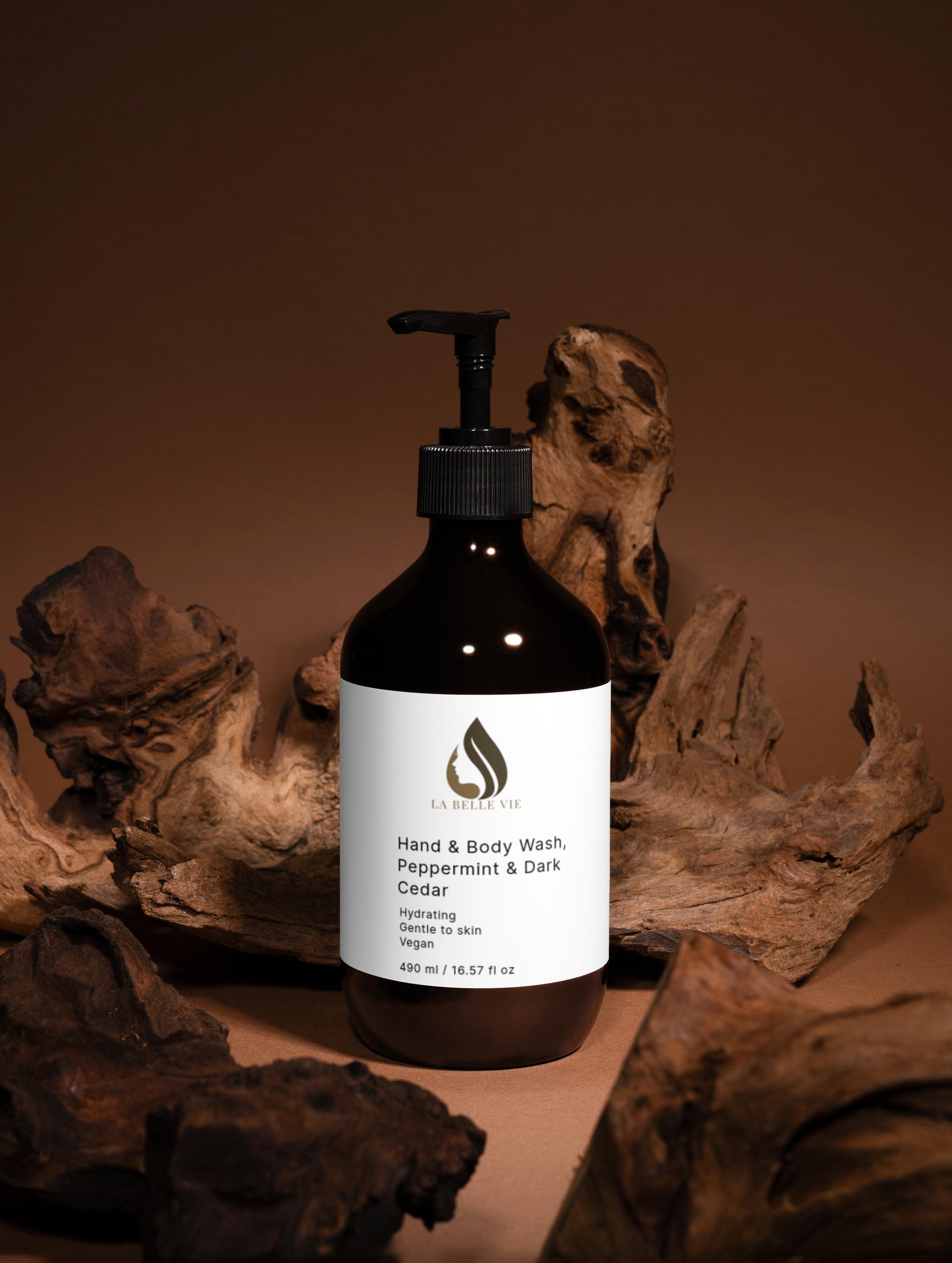 Hand & Body Wash, Peppermint & Dark Cedar